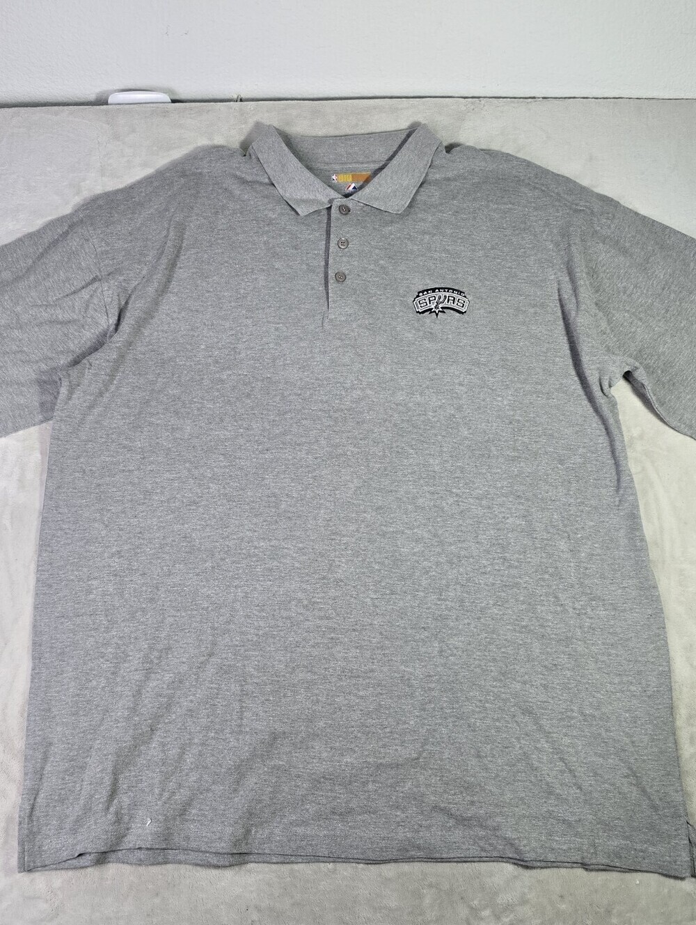 San Antonio Spurs Majestic Big Man Polo Gray 4XLT NBA